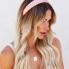 Accessories * | Pann-001 Kiki Satin Headband Blush Final Sale Accessories