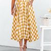 Clothing * | Mabl-001 Athina Cotton Blend Pocketed Midi Skirt Mustard Final Sale