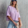 Clothing * | Fate-001 Her Cotton Cropped Tee Dark Mauve Final Sale