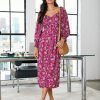 Clothing * | Coll-001 Clarence Floral Button Down Midi Dress Final Sale Vici Exclusives