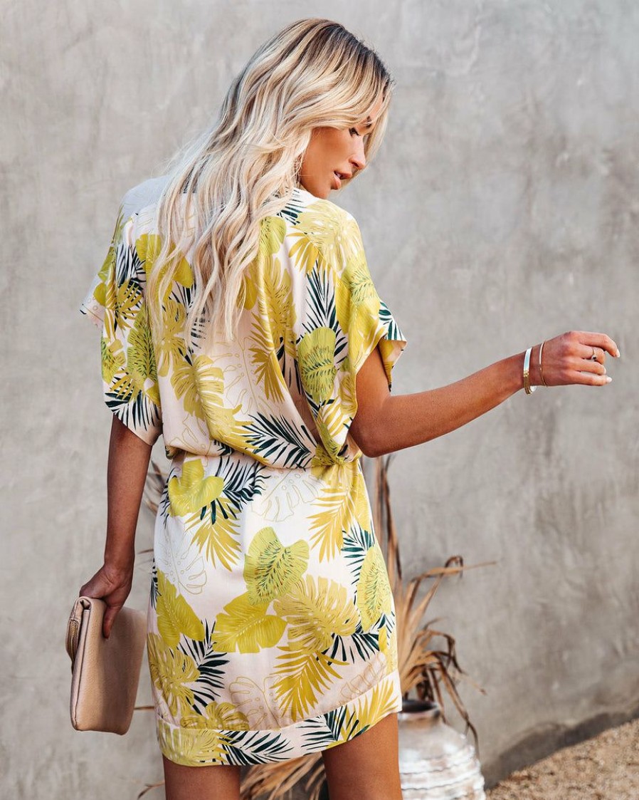 Clothing * | Dres-001 Tropical Vibes Only Versatile Kimono Dress Final Sale Dresses