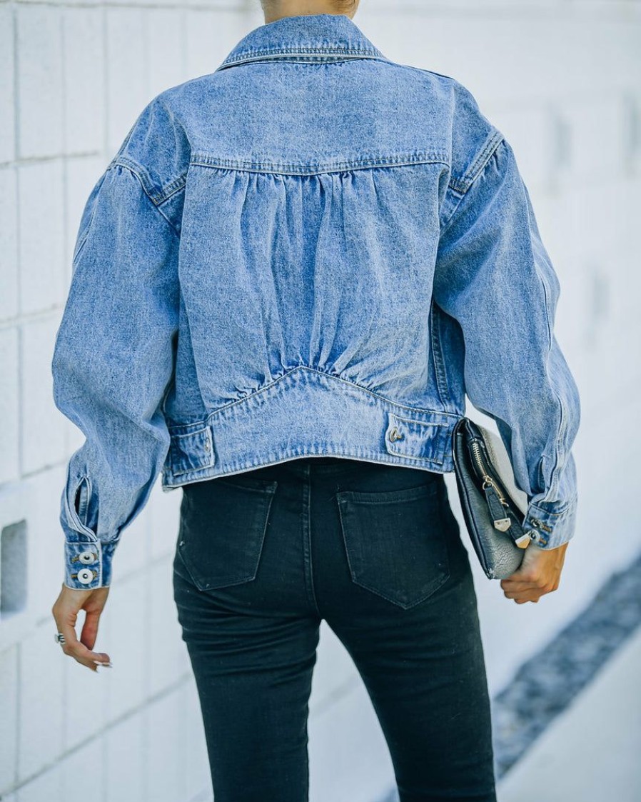 Clothing * | Danc-001 High Road Cropped Denim Jacket Final Sale