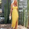 Clothing * | Mabl-001 Preorder El Dorado Satin Cutout Maxi Dress Take Me To Miami