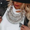 Jewelry * | Acce-001 Take Me To Miami Rock N Rage Statement Necklace