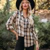 Clothing * | Velv-001 Hadid Plaid Button Down Top Final Sale Tops