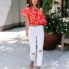 Clothing * | Suga-001 Island Luxe Floral Off The Shoulder Top Final Sale