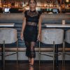 Clothing * | Endl-001 Saige Sheer Lace Midi Dress Black Take Me To Miami