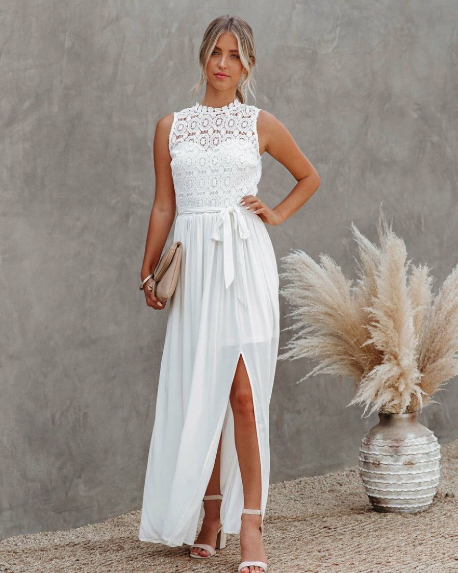 Clothing * | Aeom-001 Without A Doubt Crochet Lace Maxi Dress Flash Sale