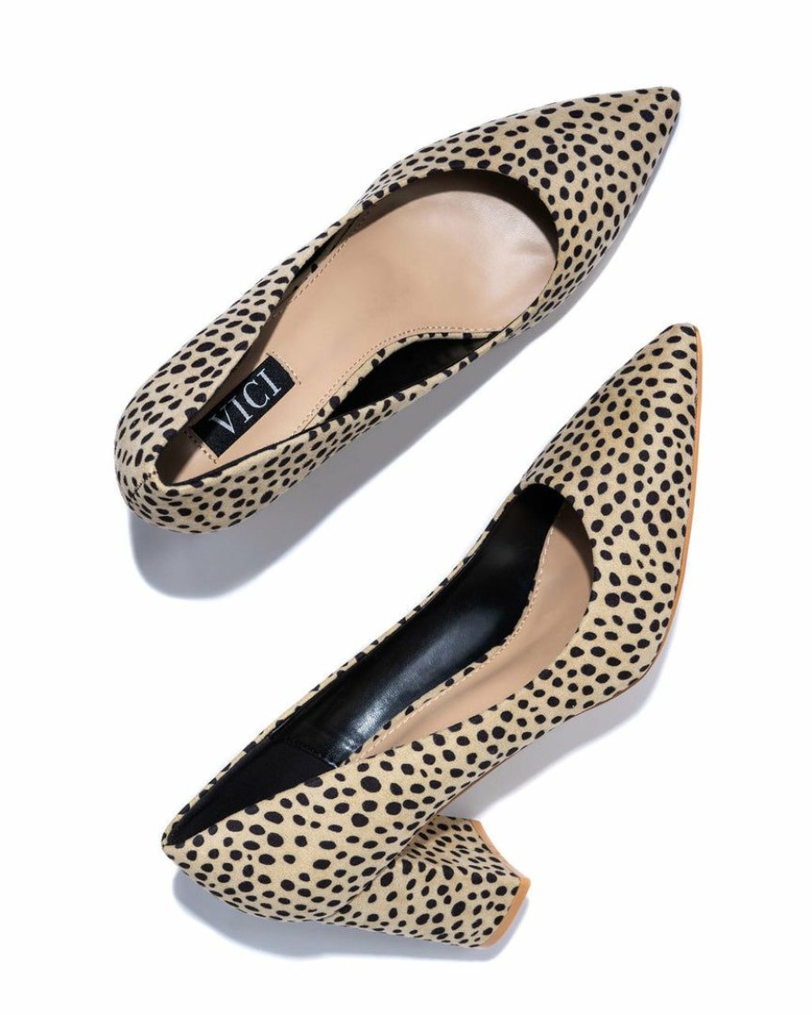 Shoes * | Prim-001 Jasmin Faux Suede Cheetah Pumps Flash Sale Guest Of Wedding