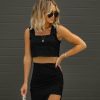 Clothing * | Entr-001 Hopeless Love Cotton Crop Top Black