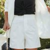 Clothing * | She -001 Milani Bermuda Shorts Off White Final Sale