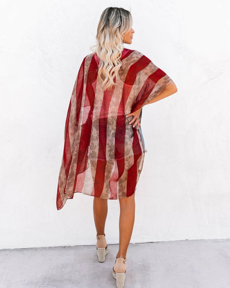 Clothing * | Urba-001 All American Girl Kimono Final Sale