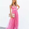 Clothing * | Luxx-001 Guest Of Wedding Petal Dust Maxi Dress Rose