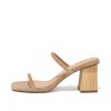 Shoes * | Free-002 Sunny Daze Tori Square Toe Heeled Sandal Almond Final Sale