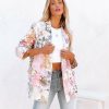 Clothing * | Fate-001 Sundew Cotton Linen Pocketed Blazer Ivory Multi Final Sale