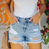 Clothing * | Hidd-002 Earl High Rise Distressed Denim Boyfriend Shorts Sunny Daze