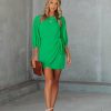 Clothing * | Tych-001 Dresses My Honey Tie Dress Emerald