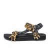 Shoes * | Shu -001 Sunny Daze Bessie Leopard Bandana Print Velcro Sandal Final Sale