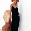 Clothing * | Love-003 Olivian Pocketed Maxi Dress Black The Vacation Shop