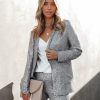 Clothing * | On T-001 Vici Exclusives Festive Flair Pocketed Sequin Blazer Silver Final Sale