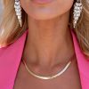 Jewelry * | Brac-001 Bracha Accent Herringbone Necklace