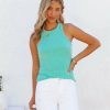 Clothing * | Tych-001 Erin Knit Racerback Tank Mint Vici Exclusives