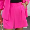 Clothing * | Skie-001 Take Me To Miami She Means Business Pocketed Shorts Hot Pink