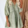 Clothing * | Must-001 Dresses Irvine Cotton Pocketed Denim Babydoll Dress Washed Olive