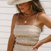 Clothing * | Acoa-001 Sandy Pensacola Smocked Crop Top Vici X Summerofdiane