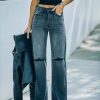 Clothing * | Kanc-001 Take Me To Miami Tayden High Rise Distressed 90S Flare Denim Final Sale