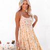 Clothing * | Enc-001 Sweet Summertime Audryna Floral Eyelet Babydoll Dress Yellow Multi Final Sale