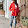 Clothing * | Entr-001 Alice Pocketed Blazer Tomato Red Final Sale