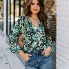 Clothing * | Oliv-001 Lewyn Floral Damsel Blouse Final Sale