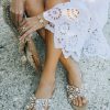 Shoes * | Prim-001 Bayou Pearl Embellished Espadrille Sandal Beige