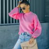 Clothing * | Enc-001 Sweaters Candy Balloon Sleeve Knit Sweater Final Sale