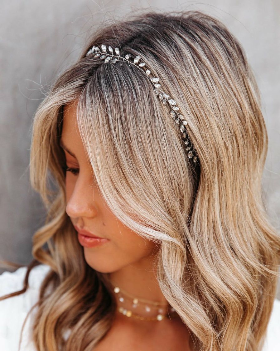 Accessories * | Oliv-002 Olive + Piper Marlowe Hair Vine Silver Final Sale Bride To Be