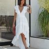 Clothing * | Do+B-001 Philomena Tiered Ruffle Maxi Dress White Final Sale Dresses