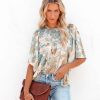 Clothing * | Salt-001 Karanella Paisley Print Babydoll Top Final Sale