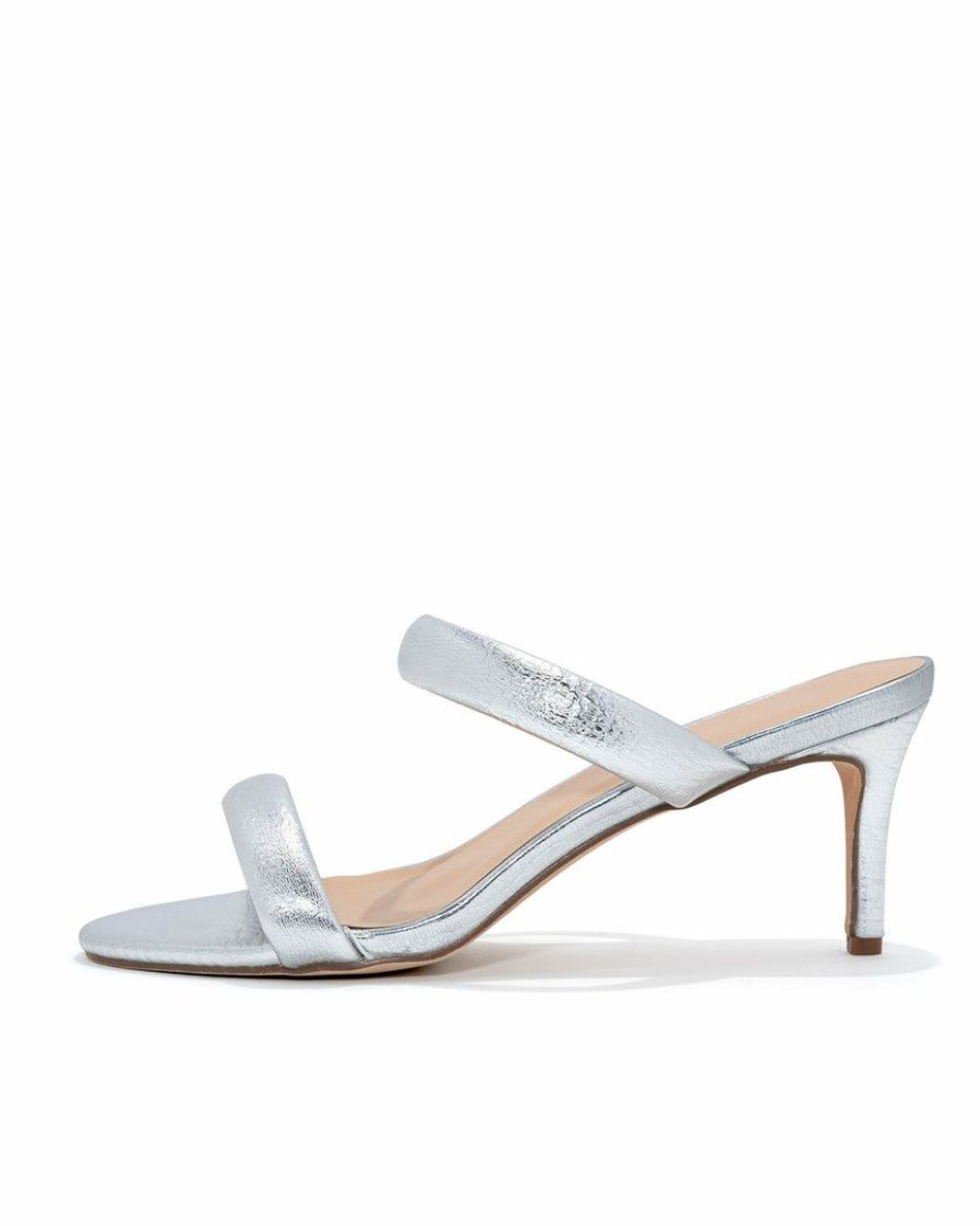 Shoes * | Shu -001 Esterlina Metallic Heeled Sandal Final Sale