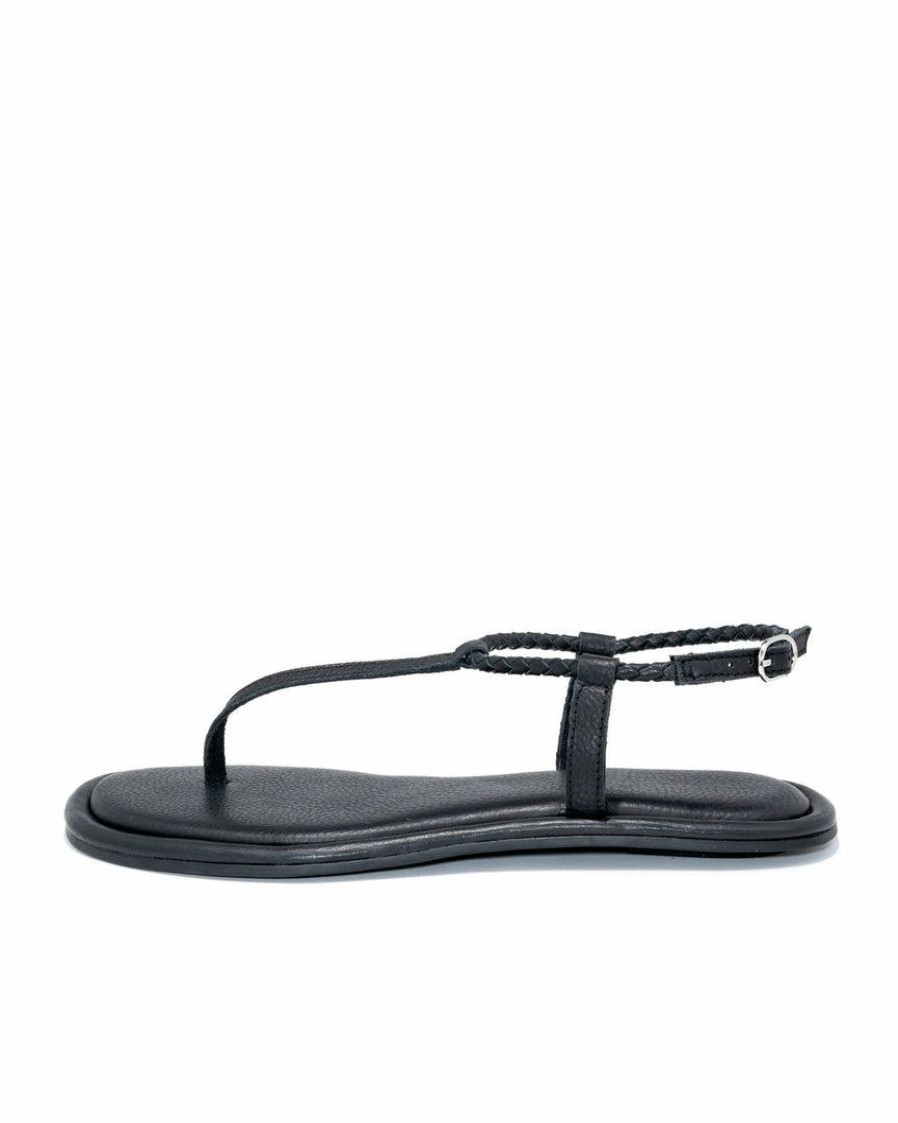 Shoes * | Band-002 Lively Braided Sandal Black Final Sale Sunny Daze