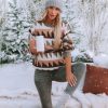 Clothing * | Entr-001 Snowdrift Knit Sweater Mocha Combo Final Sale Sweaters