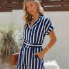 Clothing * | Dee-001 Set Sail Pocketed Belted Romper Final Sale Sunny Daze