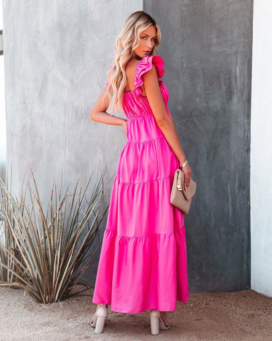 Clothing * | Endl-001 Caprice Tiered Ruffle Maxi Dress Final Sale