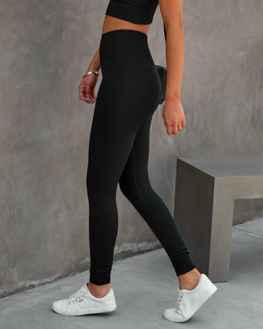 Clothing * | Span-001 Spanx Seamless Sculpt Chevron Ribbed Leggings Loungewear