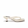 Shoes * | Prim-001 Story Square Toe Heeled Sandal Stone Final Sale