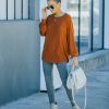 Clothing * | Firs-001 Tops Serafina Knit Raglan Top Camel Final Sale