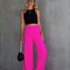 Clothing * | Do+B-001 Preorder Tres Lovely Wide Leg Pants Neon Pink Take Me To Miami