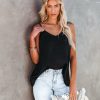 Clothing * | Firs-001 Florence Satin Lace Cami Tank Black