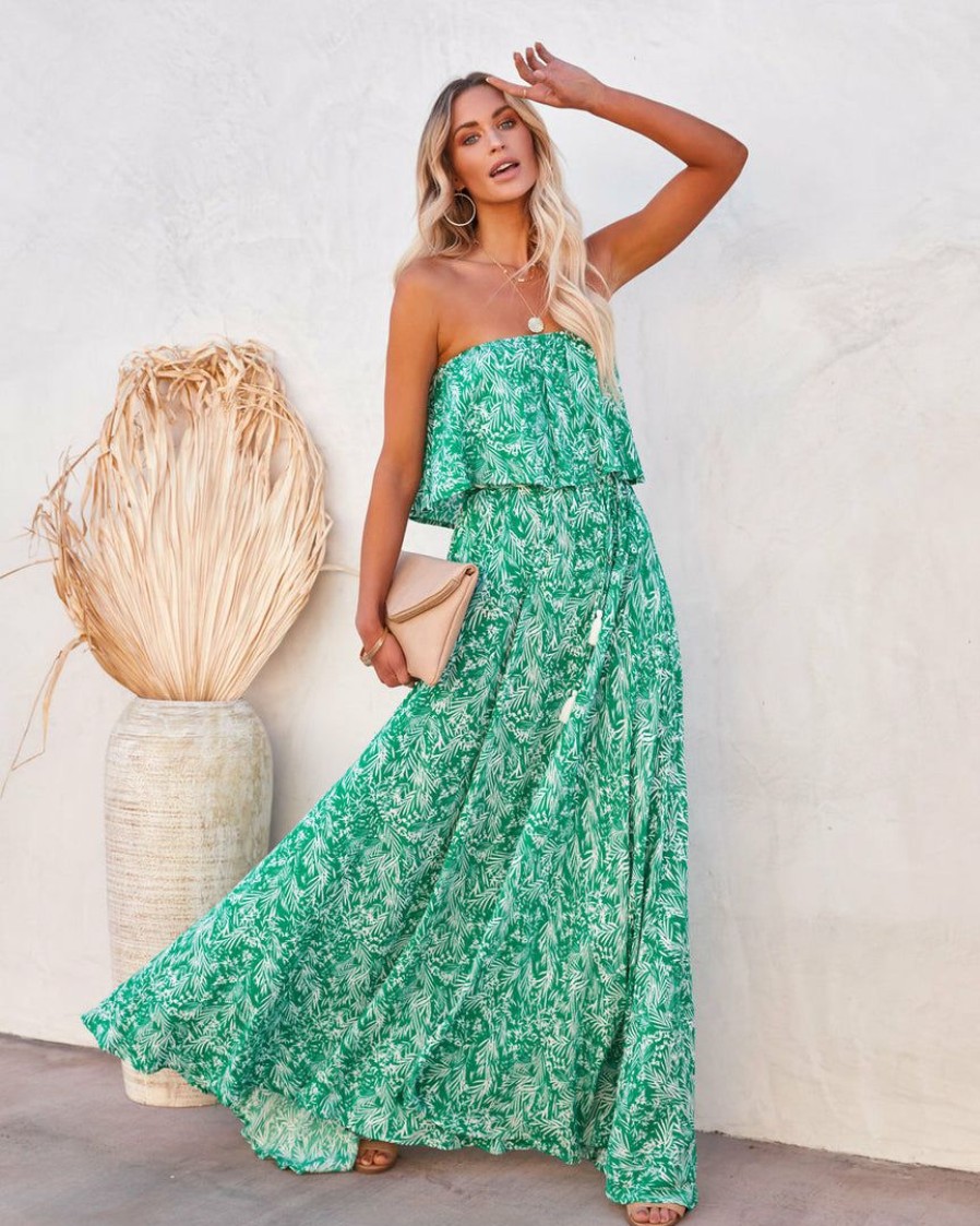 Clothing * | Aaka-001 Guest Of Wedding Palos Verdes Strapless Tie Maxi Dress