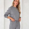 Clothing * | Mod -001 Sweaters Genevieve Knit Pullover Sweater Heather Grey